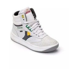 Scarpe da ginnastica alte Servis Cheetah bianco giallo verde stile afgano Tali OG