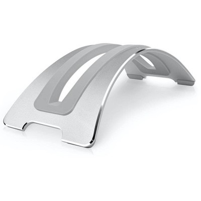 BookArc Silver Portable MacBook Stand Space Saving Desktop Dock with Cable Catch