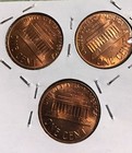 1964-P Toned 3-Lincoln pennies {From Unc. rolls} — photo 2