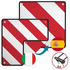 Warntafel Spanien & Italien Portugal INKL. 4 Spannseile 50 x50 cm Reflektierend