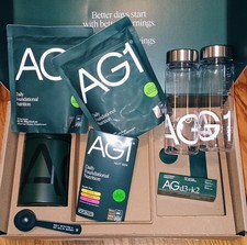 AG1 Athletic Greens New Complete Kit -2 AG1 Pouch exp 04/26, Bottles, Tin, D3 k2