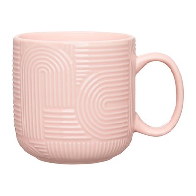 AMBITION Kaffeebecher Kaffeetasse Becher Porzellan Teetasse Arco 390 ml rosa  