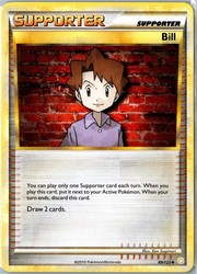 Bill 89/123 HeartGold & SoulSilver Uncommon Trainer Supporter