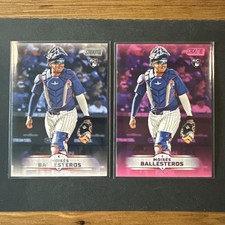 2025 Topps Stadium Club Moises Ballesteros #17 RC Pink and Base Cubs