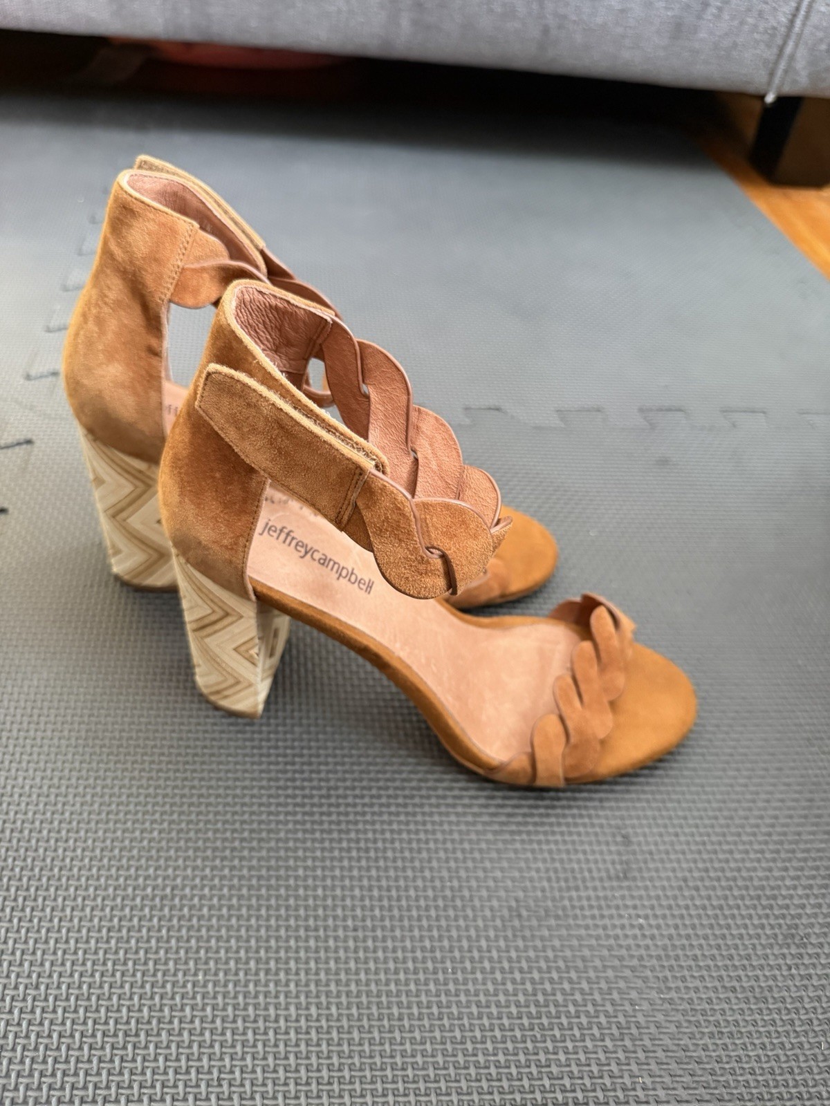 Jeffrey Campbell Lindsay Sz.9 Camel Color Block Heel image 6