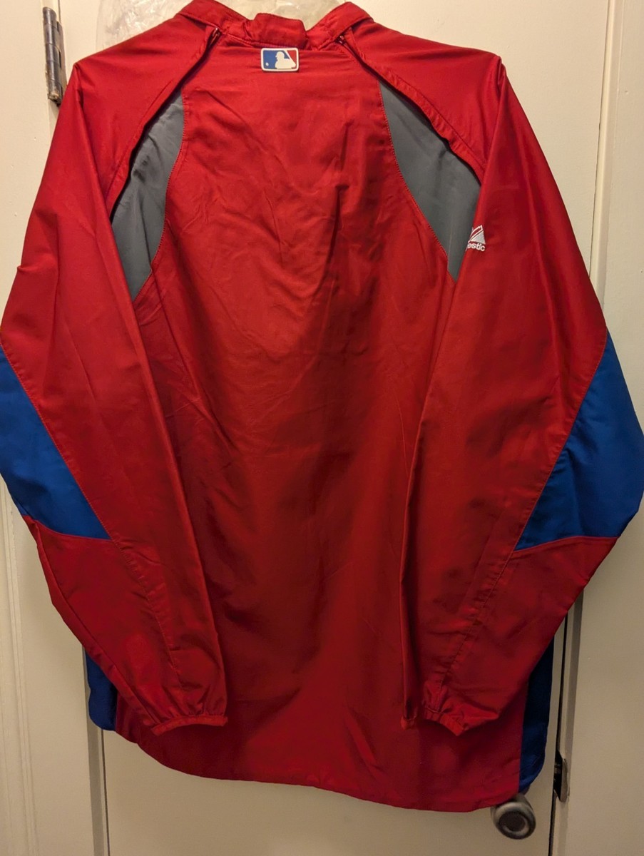 Phillies フルジップジャケット L Philadelphia Phillies L Cool Base 1/4 Zip Windbreaker W/Remvble