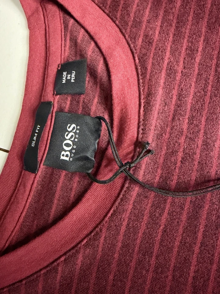 Hugo Boss Men's Short Sleeve T-Shirt Size Medium Red Cotton - Image 4 of 4