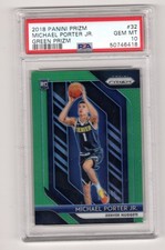 2018 Panini Prizm Michael Porter Jr. Green Prizms PSA 10 RC