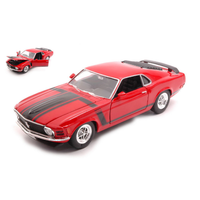 Ford Mustang Boss 302 1970 Red 1:24 Welly Auto Stradali -D- Neues Modell