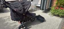Out n About Nipper Double Pushchair 3-Wheel with Canopy, Black