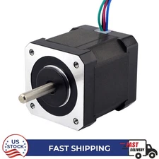 STEPPERONLINE Nema17 Dual Shaft Bipolar Stepper Motor 0.9deg 44Ncm 62oz.in 1.68A