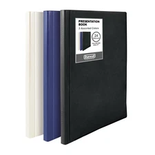 Dunwell Binder with Plastic Sleeves 24-Pocket (3 Pack, Assorted) - Presentati...