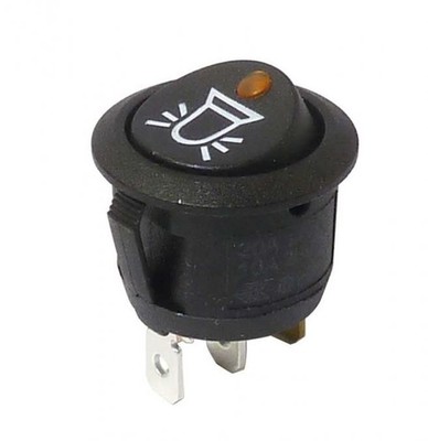 Ampire SW-WARNING - Warnlichtschalter - 1x E/A - orange/gelbe LED (12-24 Volt