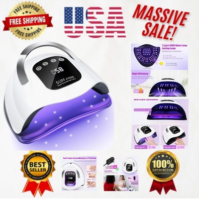 Compact 320W UV LED Nail Lamp - Automatic Sensor & Detachable Base for Home Use