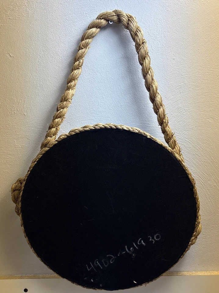 14" Round Rustic Nautical Primitive Mirror with Thick Rope, Wall Decor - Image 4 of 4
