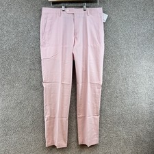 NWT Tommy Hilfiger TH Flex Dress Pants Size 33x30 Pink Stretch Flat Front
