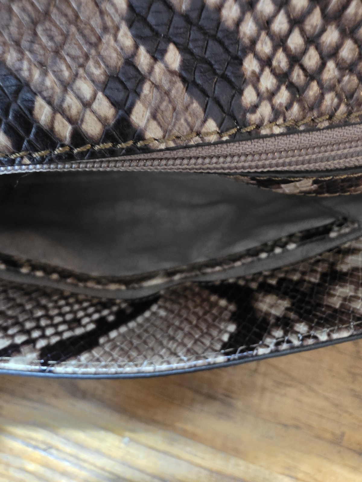 Michael Kors Authentic Ava Medium Python Snake Em… - image 5