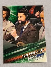 2019 Topps WWE SmackDown Live Tom Phillips #53 Wrestling CARD WWE / WWF Green