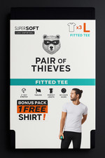 Pair of Thieves SuperSoft Crew Neck Undershirt 3-Pack   Black - Large
