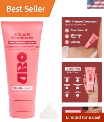 URO Intimate Whole Body Deodorant Cream   Dermatologist Tested, Hypoallergeni...
