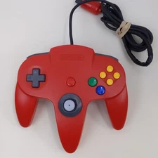 Original Nintendo 64 N64 Red Controller OEM NUS-005 Wired Gamepad