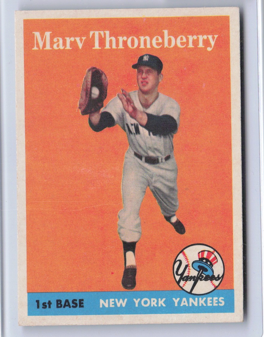 1958 Topps Marv Throneberry #175 - Yankees - Ex+ - S7222
