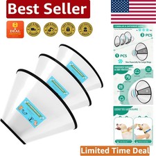 Soft Adjustable Dog Recovery Collar - 3 PCS Cone Set for Comfort Protection