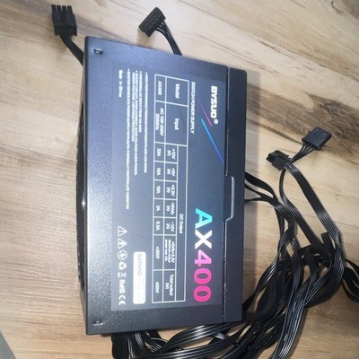 BYSLO AX400 400W ATX Power Supply PSU Non-Modular Black 20+4 4+4 SATA