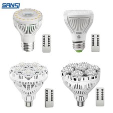 SANSI Dimmable Full Spectrum LED Grow Light for Indoor House Plants Remote Timer