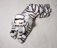 VTG A  A REALISTIC white Bengal Tiger Plush 18 Inch Stuffed Animal Toy Soft