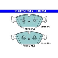 ATE 13.0470-7334.2 Bremsbelagsatz FüR Audi A6 C7 A7 A8 D4 4GA 4GF 4G2 4GC 4G5