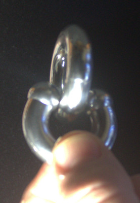 00g Handcrafted Surgical Steel 316L Hanger Clicker Ear PA Ring Weight 3.4oz Sexy