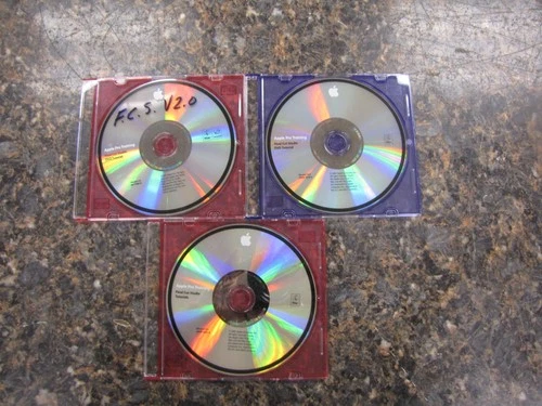 (3) Apple Pro Training Final Cut Studio DVD Tutorials Software Ver 1 & 2 CD-HV37