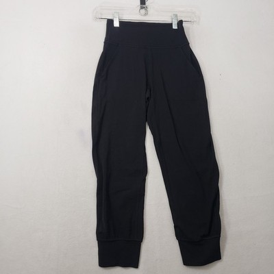 Lululemon Align Jogger Cropped Women's size 2 Black Pant Nulu Fabric