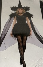 Halloween Witch Black Feather Cape Adult One Size Fits Most