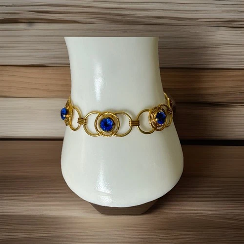 Lovely Vintage 1/20 Gold Filled On Sterling Bracelet By Amco. Fits Wrist 6 1/2