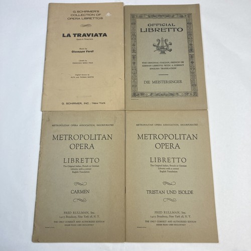 Opera Libretto Carmen, Tristan Und Isolde, Die Meistersinger, La