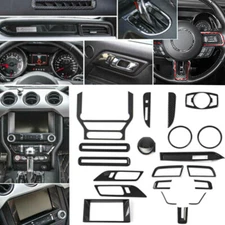 20PC Car Carbon Fiber Interior Decor Trim Kit for Ford Mustang 2015+ Accessories