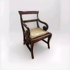 Sedia scaletta, stile vittoriano, Inglese, scala libreria, Legno Mogano. Anni'80