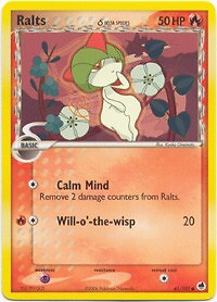 Pokemon EX Dragon Frontiers  61/101 Ralts (Fire) Card