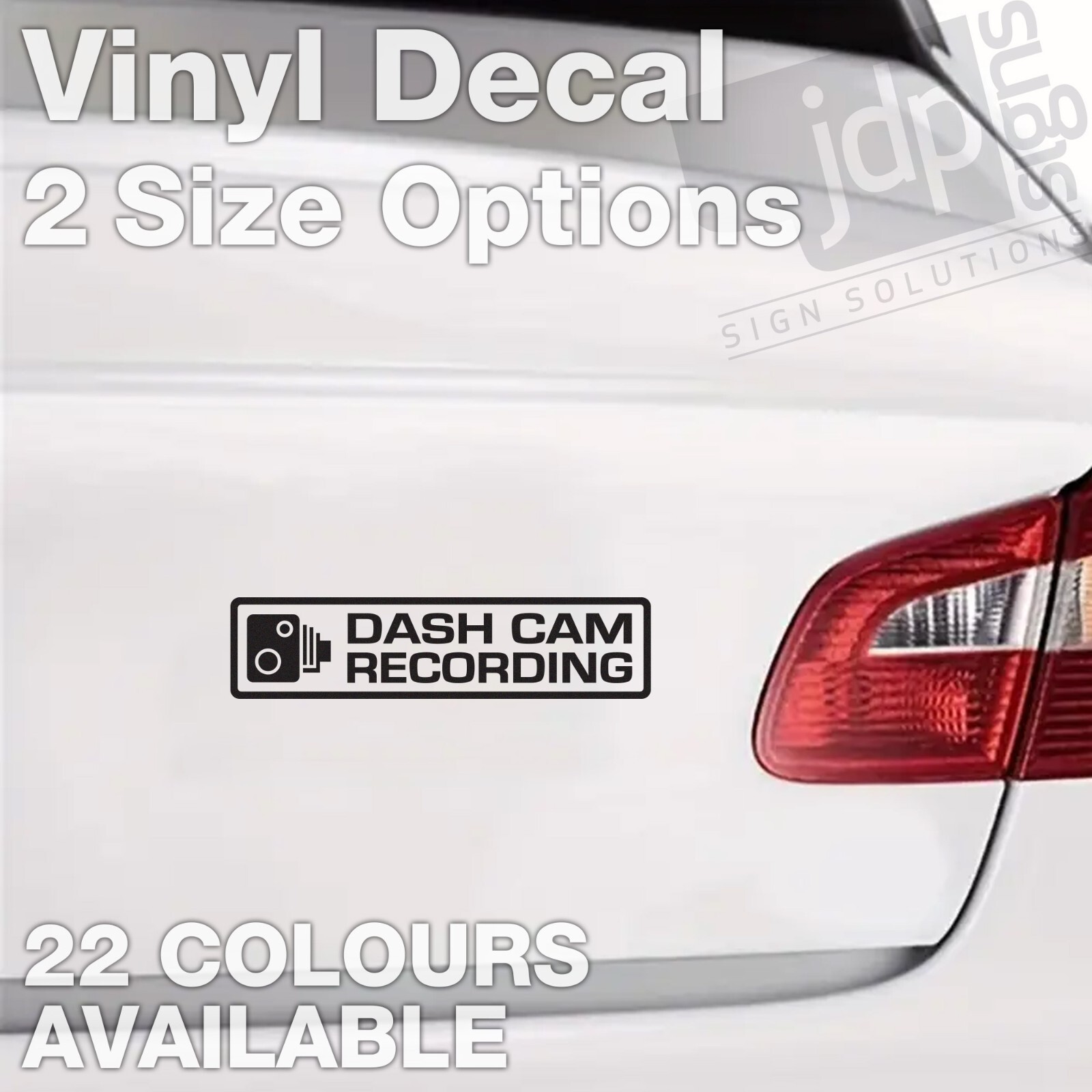 DASH CAM RECORDING VINYL WINDOW CAR STICKER DECAL - 2 SIZES - 22 ...