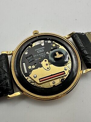 Longines L4.636.2 Watch Men's Round Quartz Gold Dial Date Longines L4.636.2 Watch Men's Round Quartz Gold Dial Date
