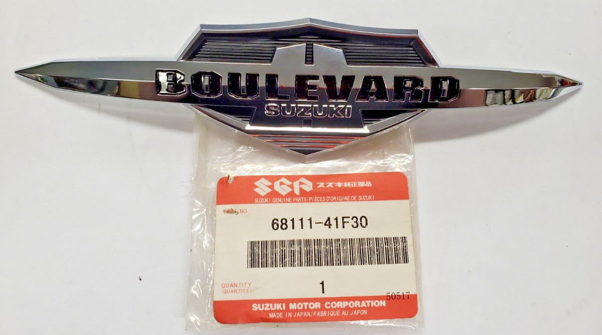 68111-41F30 SUZUKI OEM NOS FUEL TANK EMBLEM 01-24 VL800 C50