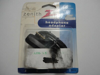 Zenith 1/4'' Stereo Jack To 3.5mm Stereo Plug Adapter