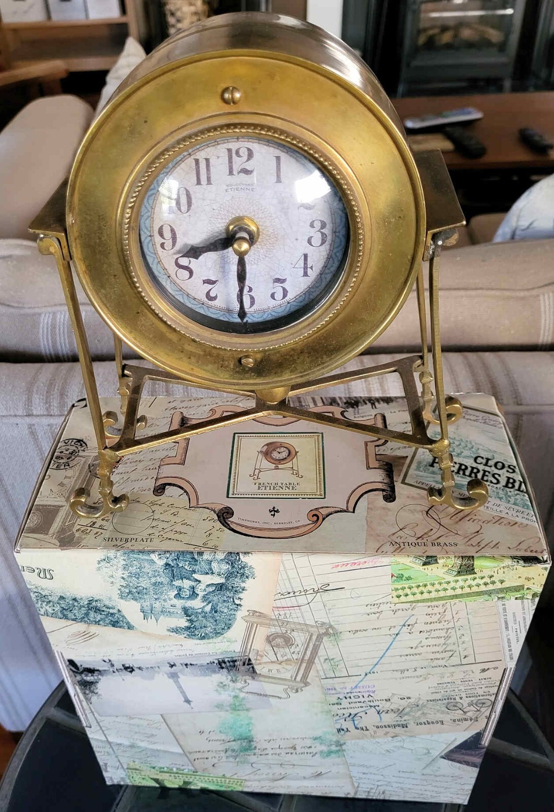 Timeworks Inc. French Brass Clock USA *WORKS* eBay