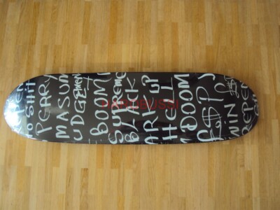 Original Supreme Black Ark Cruiser Skateboard Box Logo Deck Urs Fischer FW20 NEW