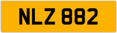 NLZ 882 N 3x3 DATELESS PRIVATE NUMBER PLATE NAT NAD NADIA NEL NEIL NIALL NINA NS