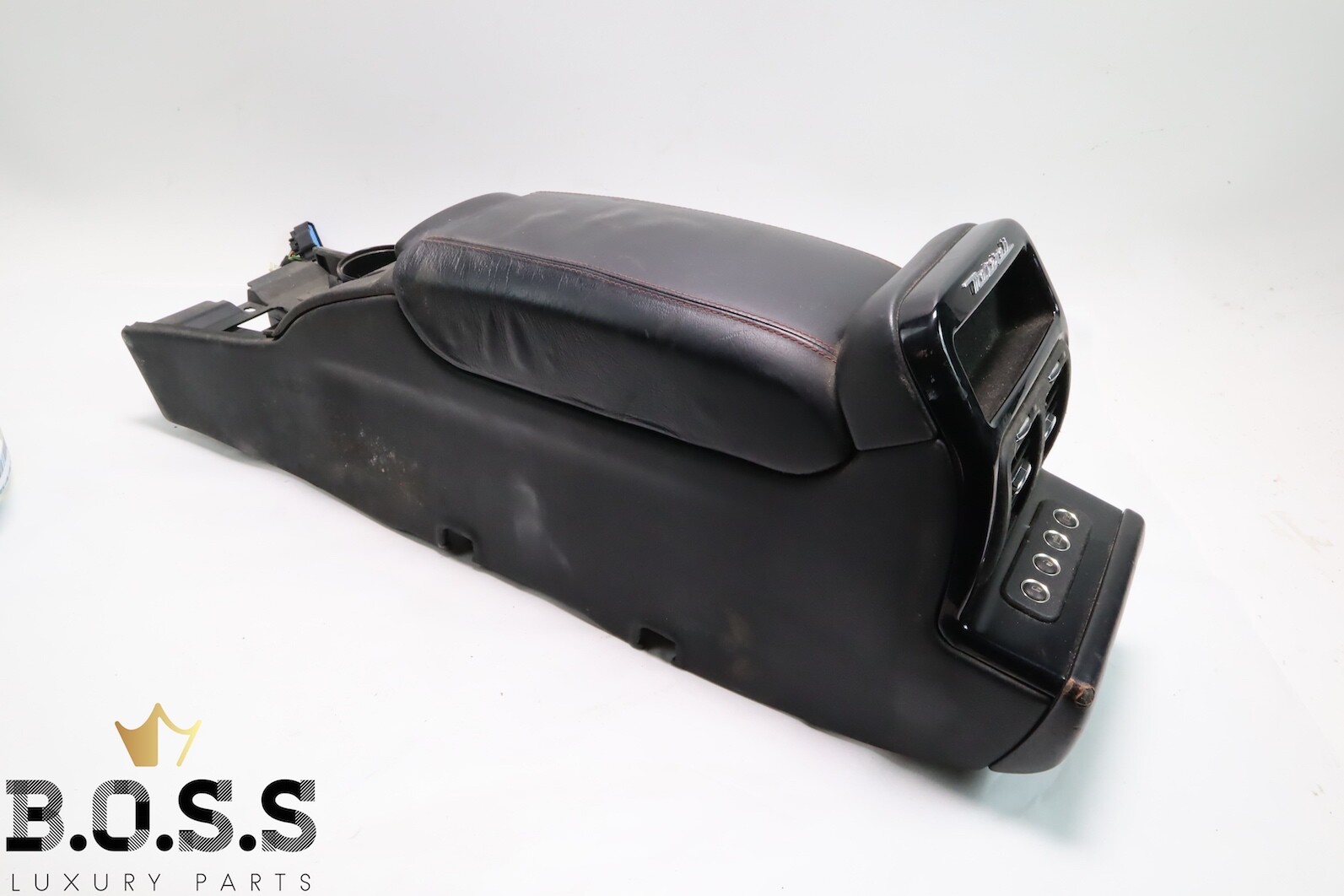 03-12 Maserati Quattroporte Center Console Armrest Storage Container Black