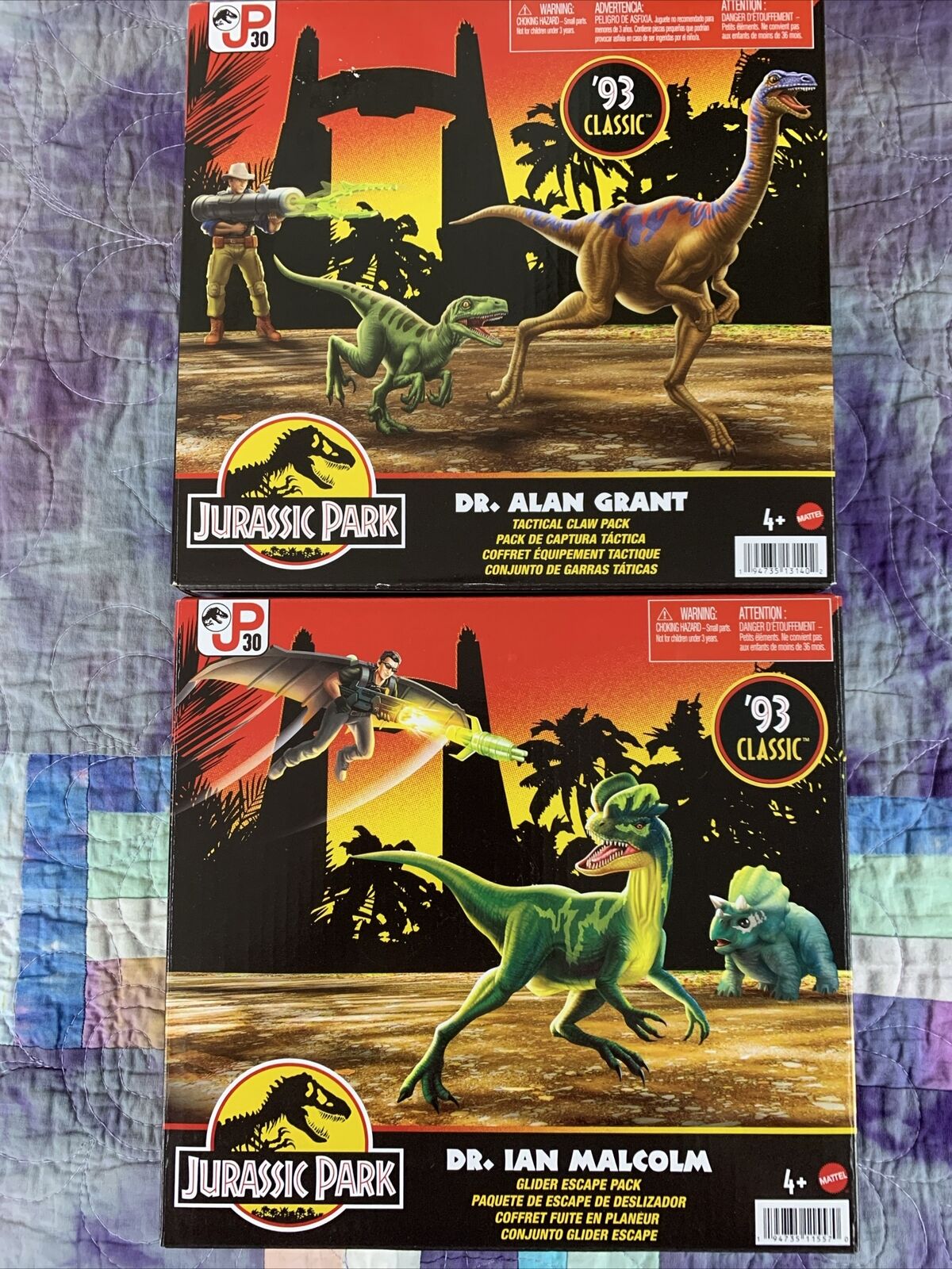 Jurassic Park 93 Classic Dr Grant Dr Malcolm  30th Anniversary Action Figure Set