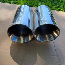 Magnaflow 4 Straight Cut Cut Double Wall Exhaust Tips Pair Used Weld-on